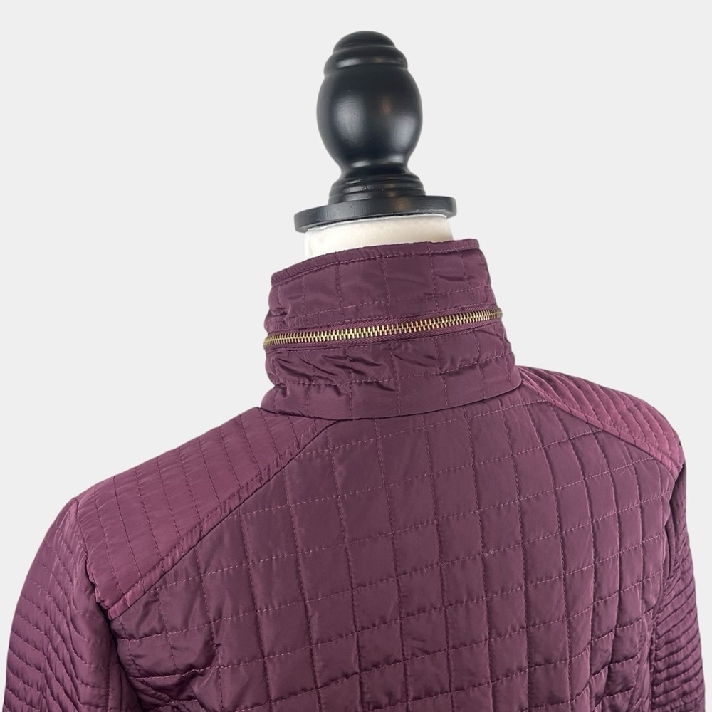 Jason Maxwell Outerwear Womens Quilted Jacket Size M Burgundy Full Zip - Picture 7 of 11
